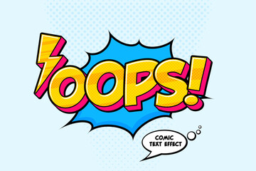 comic text effect customizable and editable