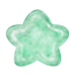Star Dark Green Jelly Fluffy 8.4