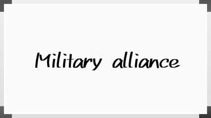 Military alliance のホワイトボード風イラスト