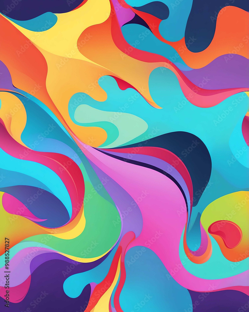 Aufkleber Clean abstract lines creating movement seamless design pattern