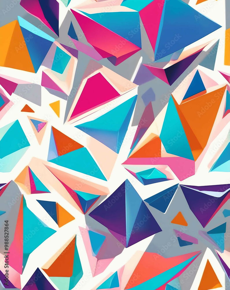 Poster clean layered shapes with neutral tones seamless design pattern wallpaper
