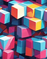 Obraz premium Clean blocks of color with sharp edges seamless design pattern wallpaper