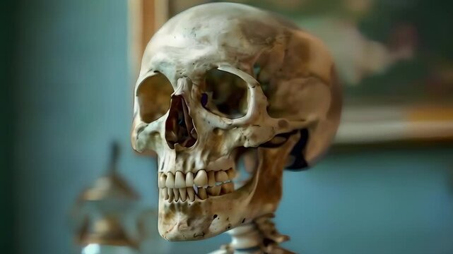 Video recreation of a human skull