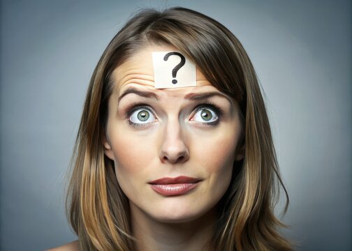The woman's face was a map of confusion, a question mark scrawled across her forehead as if her