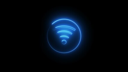 Abstract Wireless Wi-Fi Connection Symbol Illustration. 