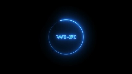 Abstract Wireless Wi-Fi Connection Symbol Illustration. 