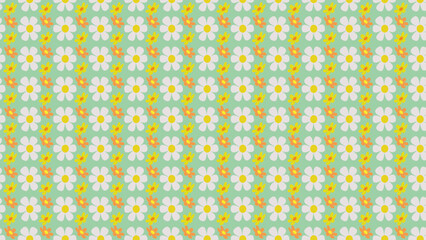 Cute flowers seamless pattern.