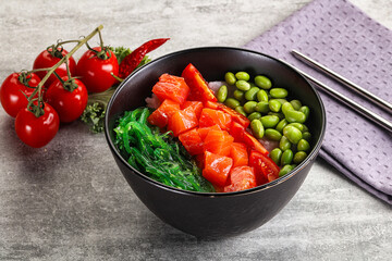 Hawaian cuisine - Poke with salmon