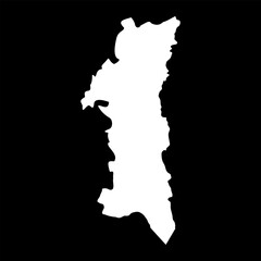 Jericho Governorate map, administrative division of Palestine. Vector illustration.