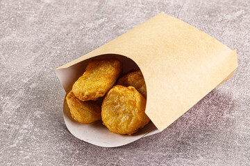 Crunchy crispy chicken nuggets snack