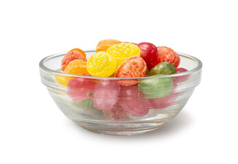 Hard Candy Isolated, Sour Hard Candies, Fruit Sugar Bonbon Pile, Colorful Lozenge, Color Candy Group