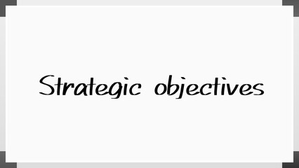 Strategic objectives のホワイトボード風イラスト