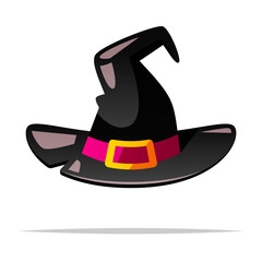 Halloween witch hat vector isolated illustration