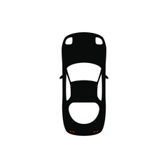 Top view car icon. Vector illustration
