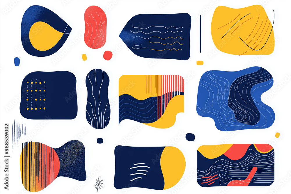 Poster abstract design shape frames