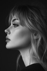 Fototapeta premium Woman in black and white