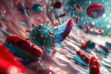  Leukocytes, aggressive immune response with leukocytes destroying microbes