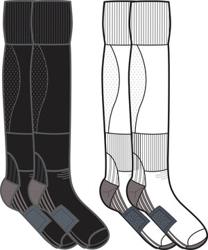 black and white socks design clip art preview