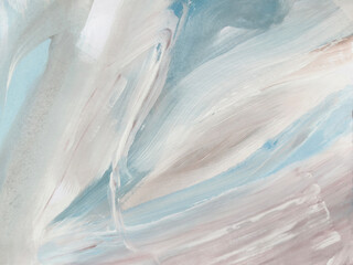 Blue and beige abstract contemporary artwork. Modern painting.