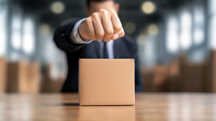 A customs official rejecting a trade deal, symbolizing the enforcement of trade barriers