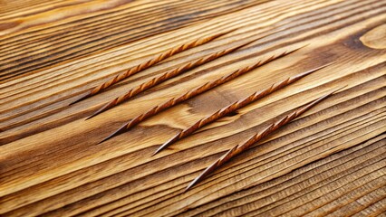 With a violent rasp, the claws tear into the wood's smooth surface, scattering shards of splintered debris and