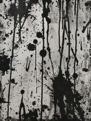 Spray Paint Graffiti. Black Paint Splattered in Messy Graffiti Art