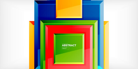 Shiny glossy metallic or plastic square design background. Vector Illustration For Wallpaper, Banner, Background, Card, Book Illustration, landing page