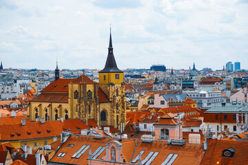Obraz premium High angle view of a city