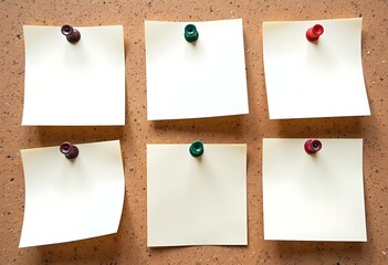 Blank Cork Board for the Office Notes Memos and Reminders with Pins and Sticky Cards