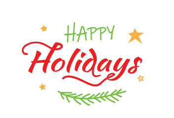 Happy holiday concept with  white background