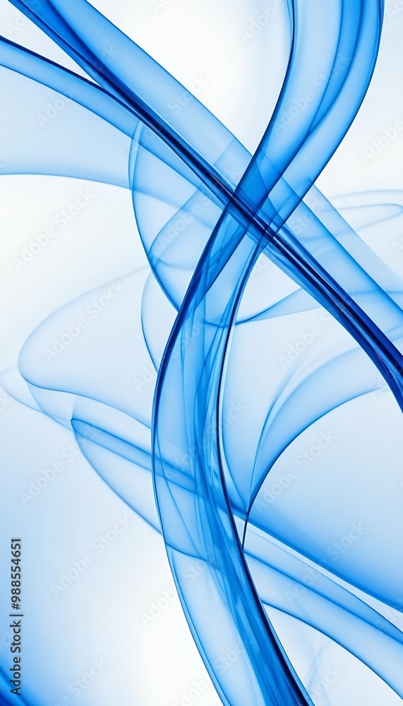 Aufkleber background blue abstract white dynamic abstract background blowing blurred blue colours concept curv