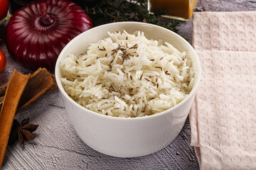 Indian cuisine jeera basmati rice