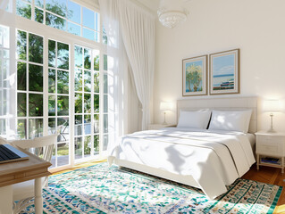 Cozy vintage room with mosaic decorations