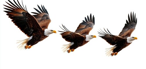 Obraz premium A hyper realistic image of a majestic eagle in flight