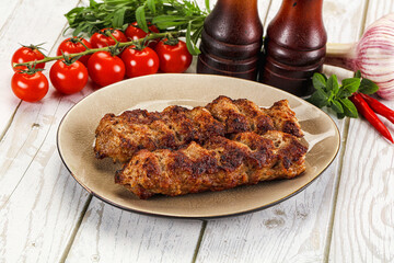 Chicken kebab minced meat and spices