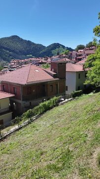 Sprring view of village of Metsovo near city of Ioannina, Epirus Region, Greece