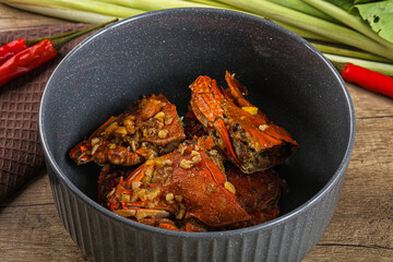 Steamed Spider crab Claws in tamatind sauce
