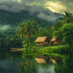 Obraz premium Nature Village hd