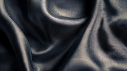 Fototapeta premium Soft, luxurious gray satin fabric with gentle folds.