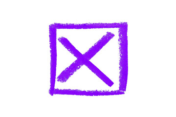 purple pencil strokes isolated on transparent background