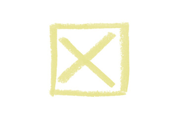 light yellow pencil strokes isolated on transparent background