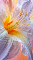 A Close-Up of the Delicate Inner Structure of a White Flower