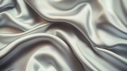Obraz premium Abstract background of a smooth, soft, gray silk fabric.