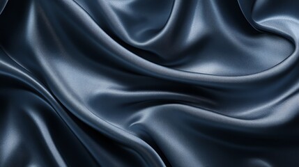 Obraz premium Soft, luxurious blue satin fabric with gentle folds.
