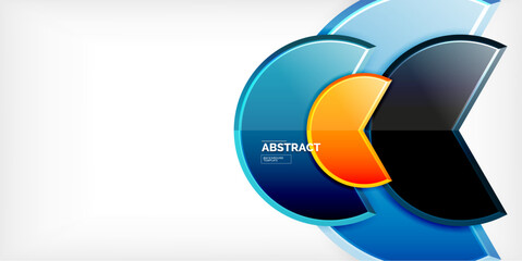 Trendy round shapes with triangular angle design element. Vector Illustration For Wallpaper, Banner, Background, Card, Book Illustration, landing page