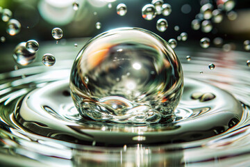 drops of waterwater, drop, blue, liquid, abstract, splash, bubble, drink, macro, nature, wave, ripple, drops, bubbles, splashing, clear, clean, cold, wet, circle, droplet, glass, rain, transparent, wa