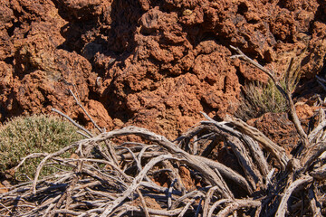 Strukturen in einer Vulkanlandschaft