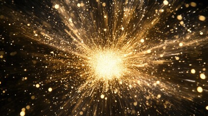 Yellow Black Background Burst Light