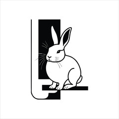 rabbit vector illustration logo concept design