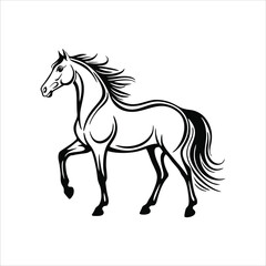 horse vector illustration logo concept design